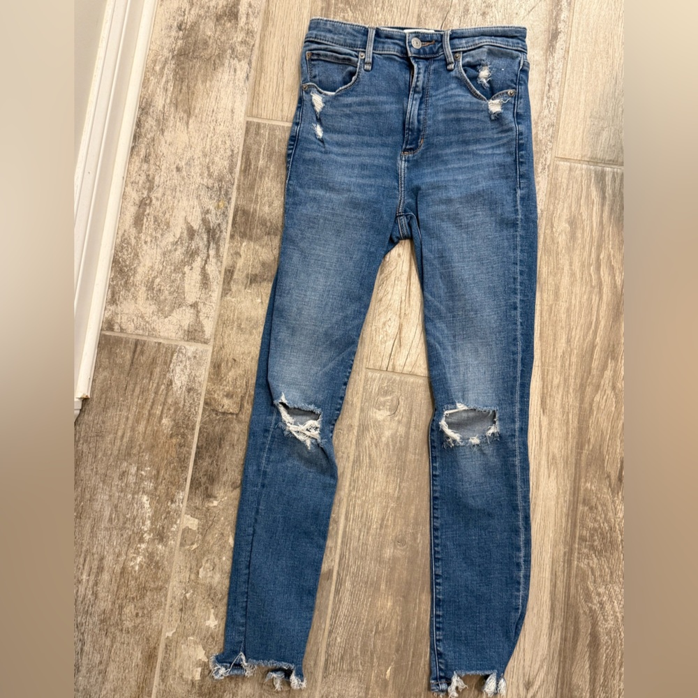 Abercrombie & Fitch the super skinny ankle high-rise